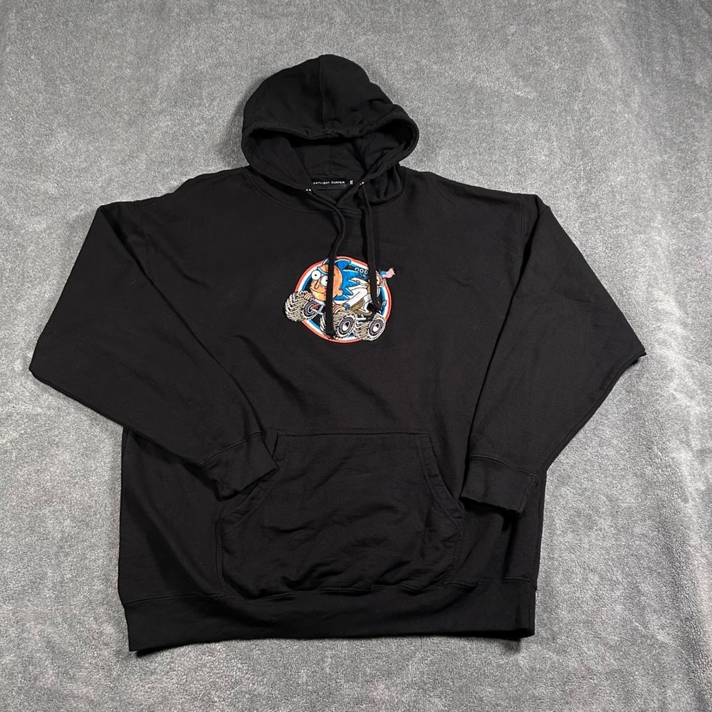 Daylight Curfew Rick and Morty Graphic Hoodie XXL Black Adult Swim Cartoon
